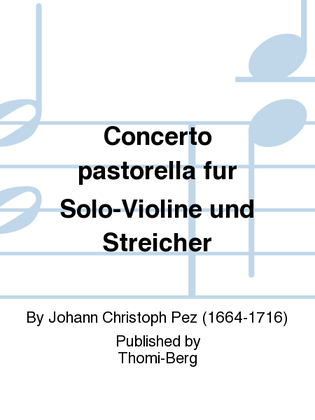 Book cover for Concerto pastorella fur Solo-Violine und Streicher