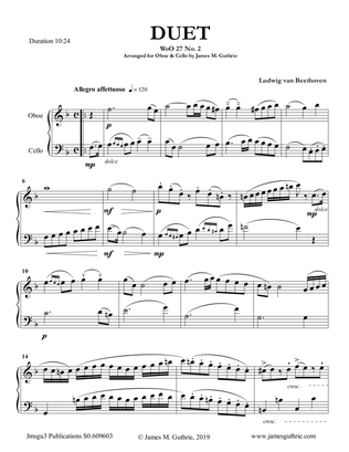 Beethoven: Duet WoO 27 No. 2 for Oboe & Cello