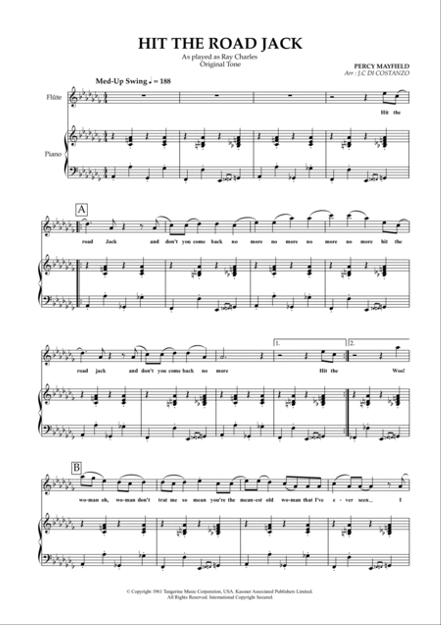Hit The Road Jack Flute Solo scores gallery preview page 2