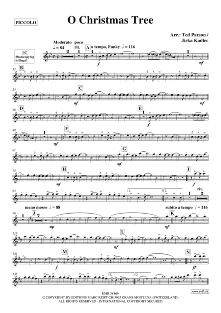 O Christmas Tree Piccolo scores gallery preview page 2