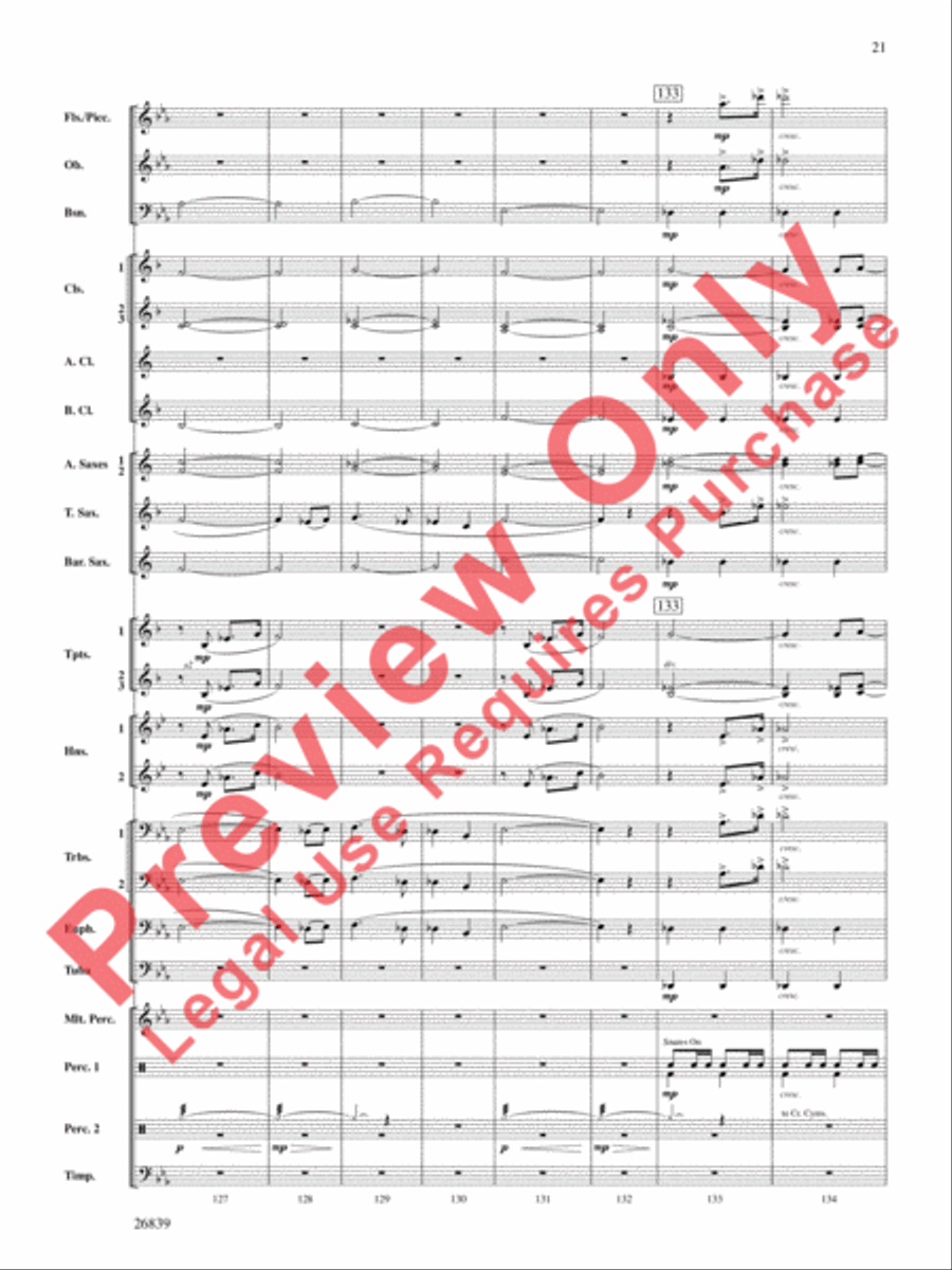 Flourish for Winds Concert Band scores gallery preview page 22