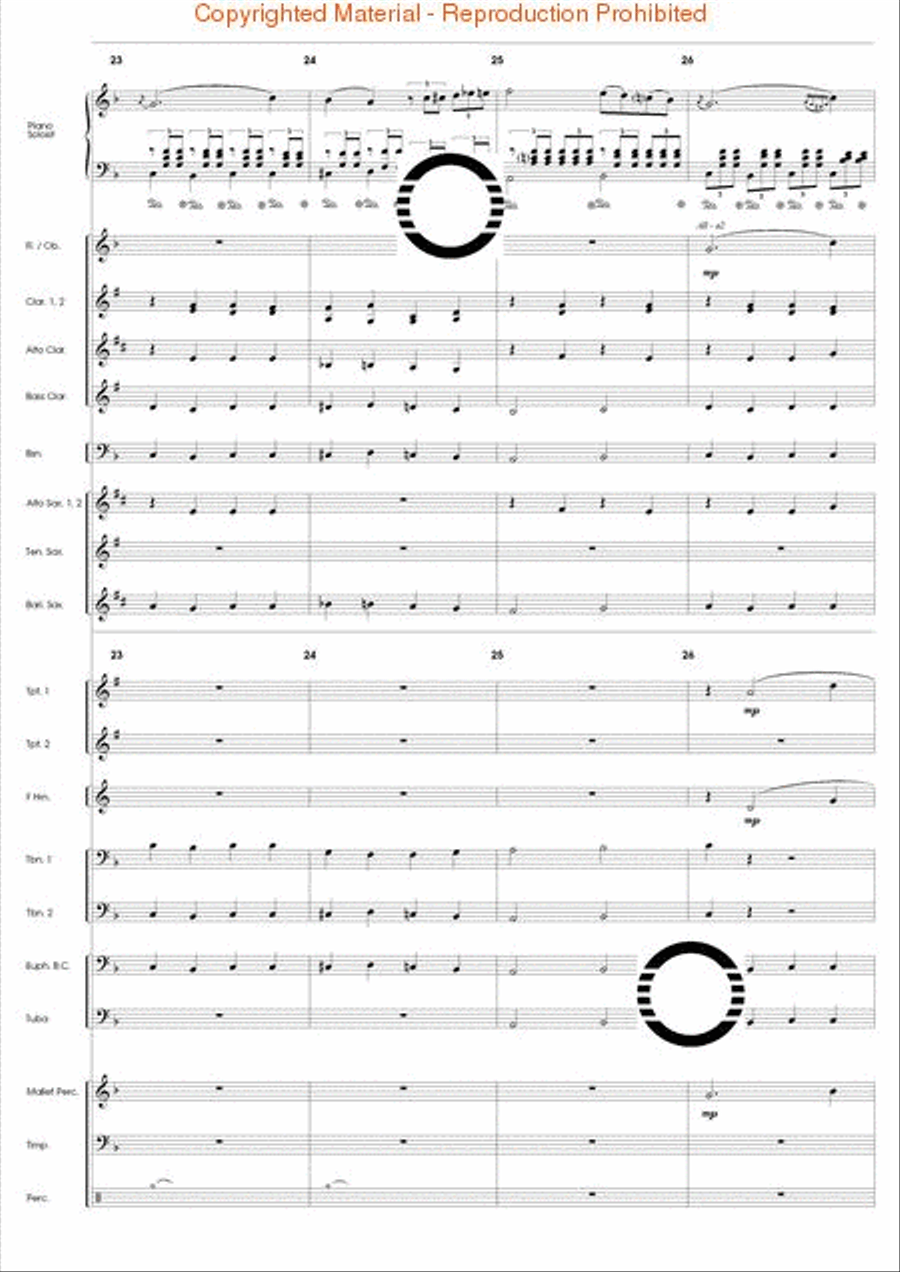 Classical Suite for Piano and Concert Band Concert Band scores gallery preview page 7