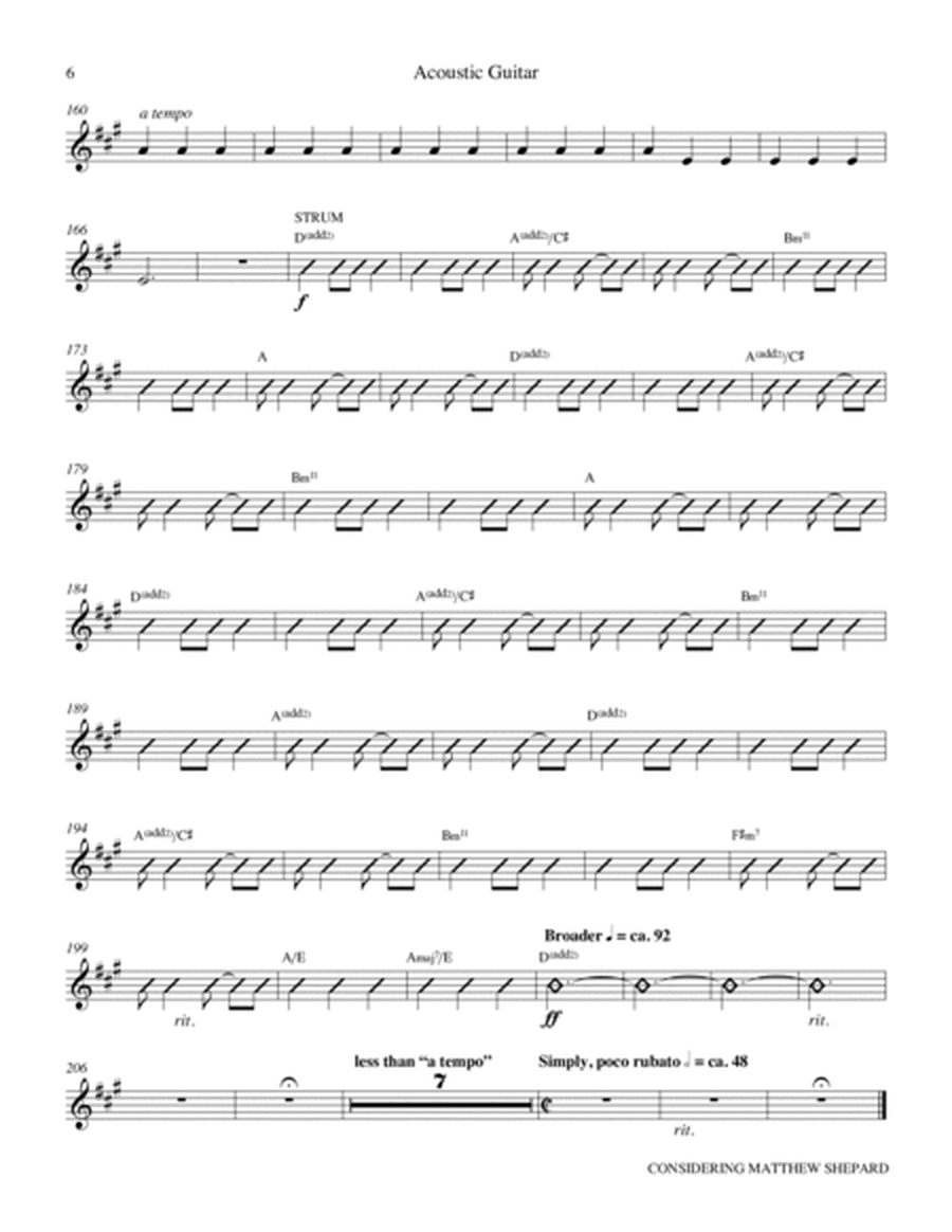 Considering Matthew Shepard - Guitar