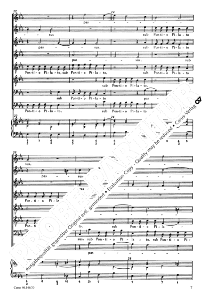 Crucifixus, SV 259 SSAATTBB scores gallery preview page 8