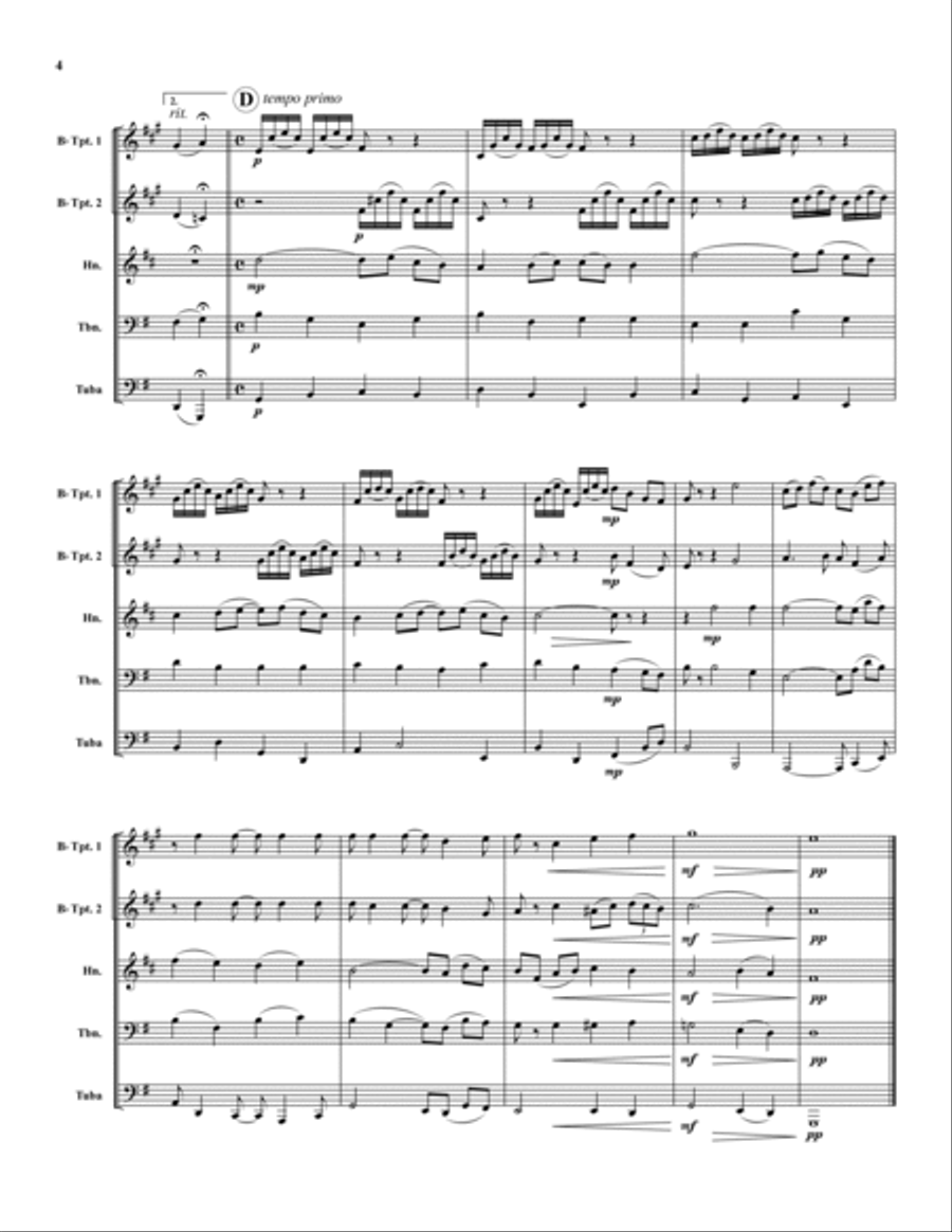 Pavane Brass Quintet scores gallery preview page 4