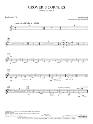 Grover's Corners (from Our Town) (arr. Robert Longfield) - Euphonium T.C.