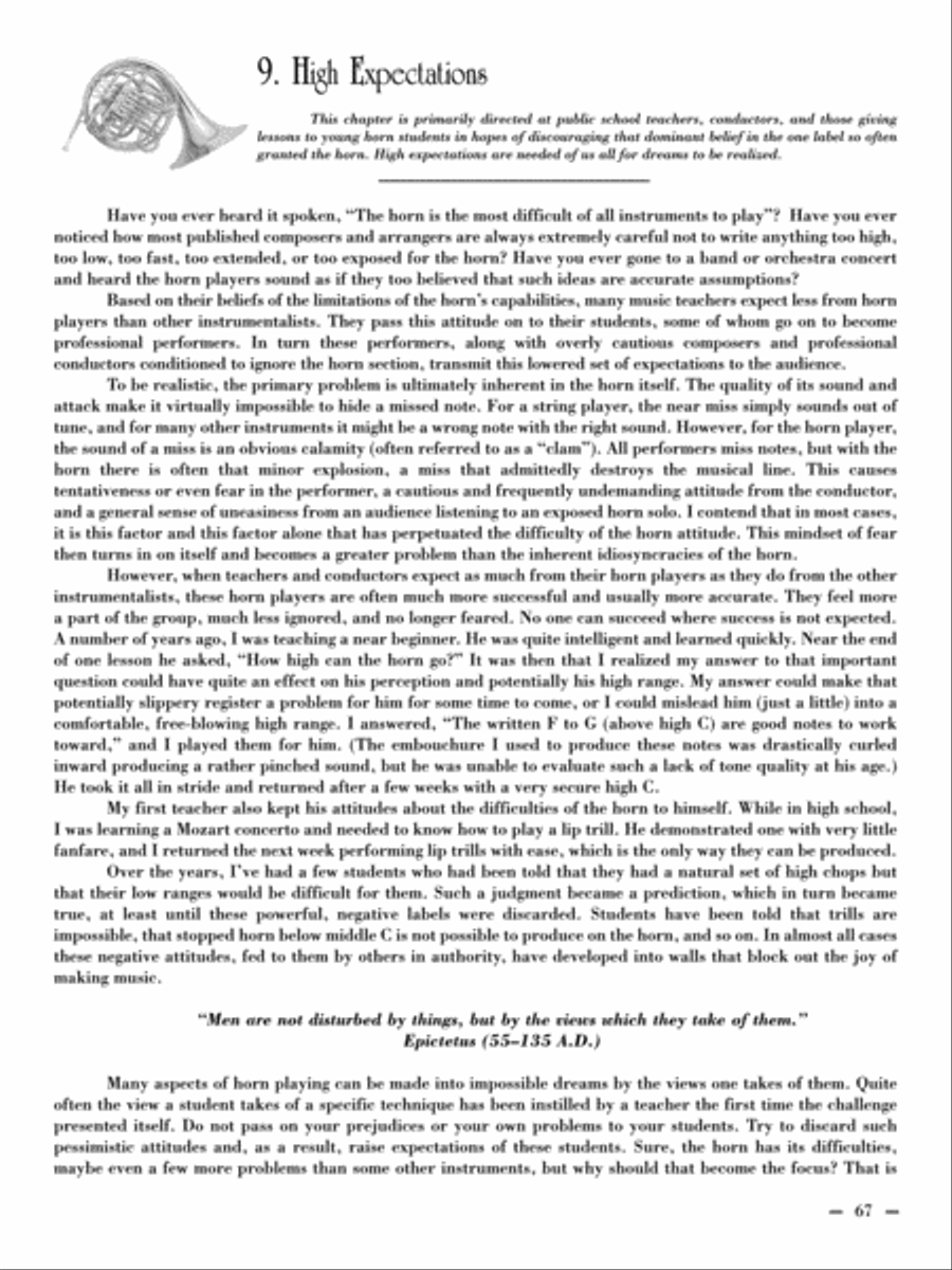 Collected Thoughts on Teaching and Learning, Creativity and Horn Performance Horn scores gallery preview page 7