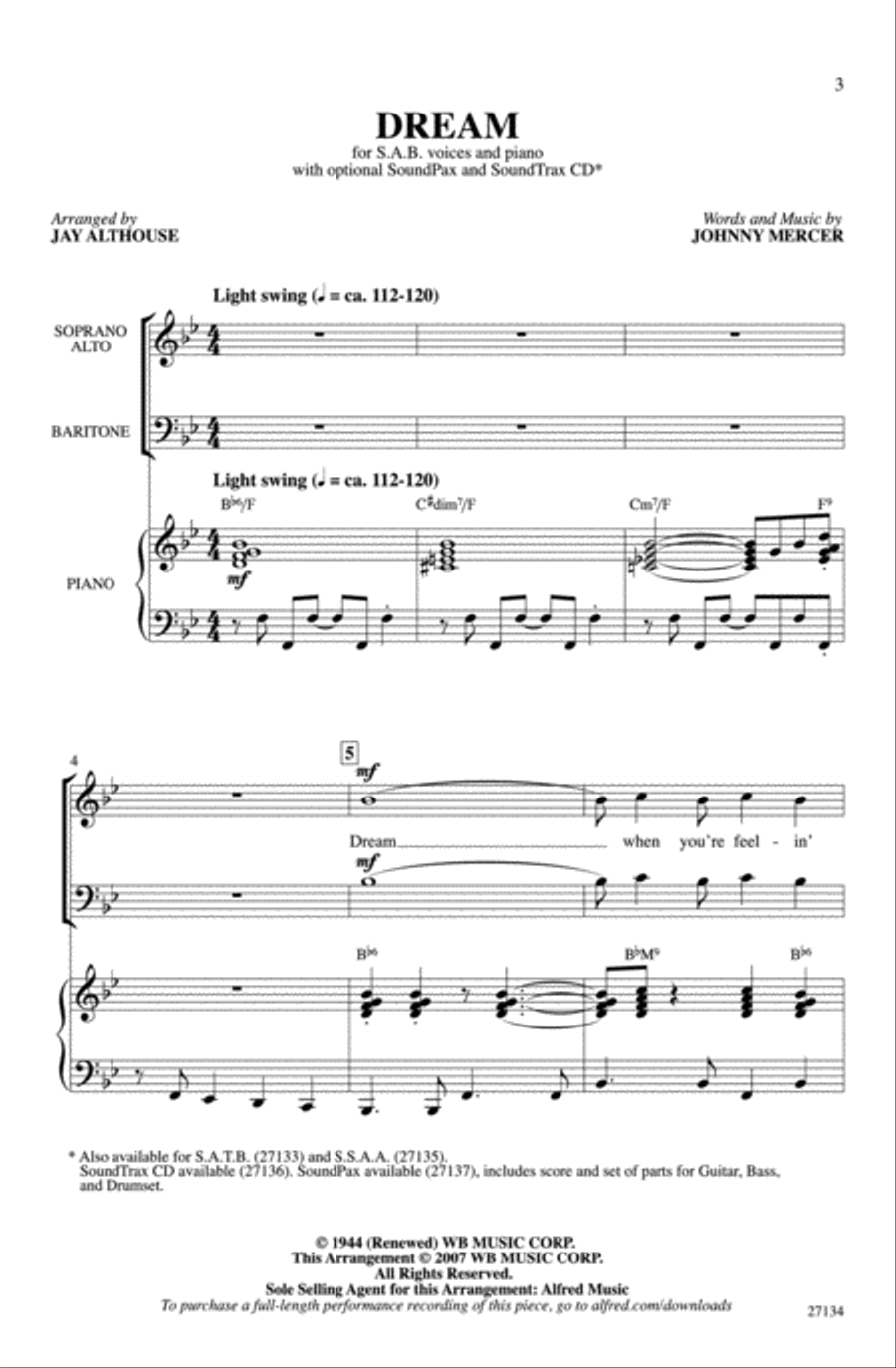 Dream 3-Part scores gallery preview page 12