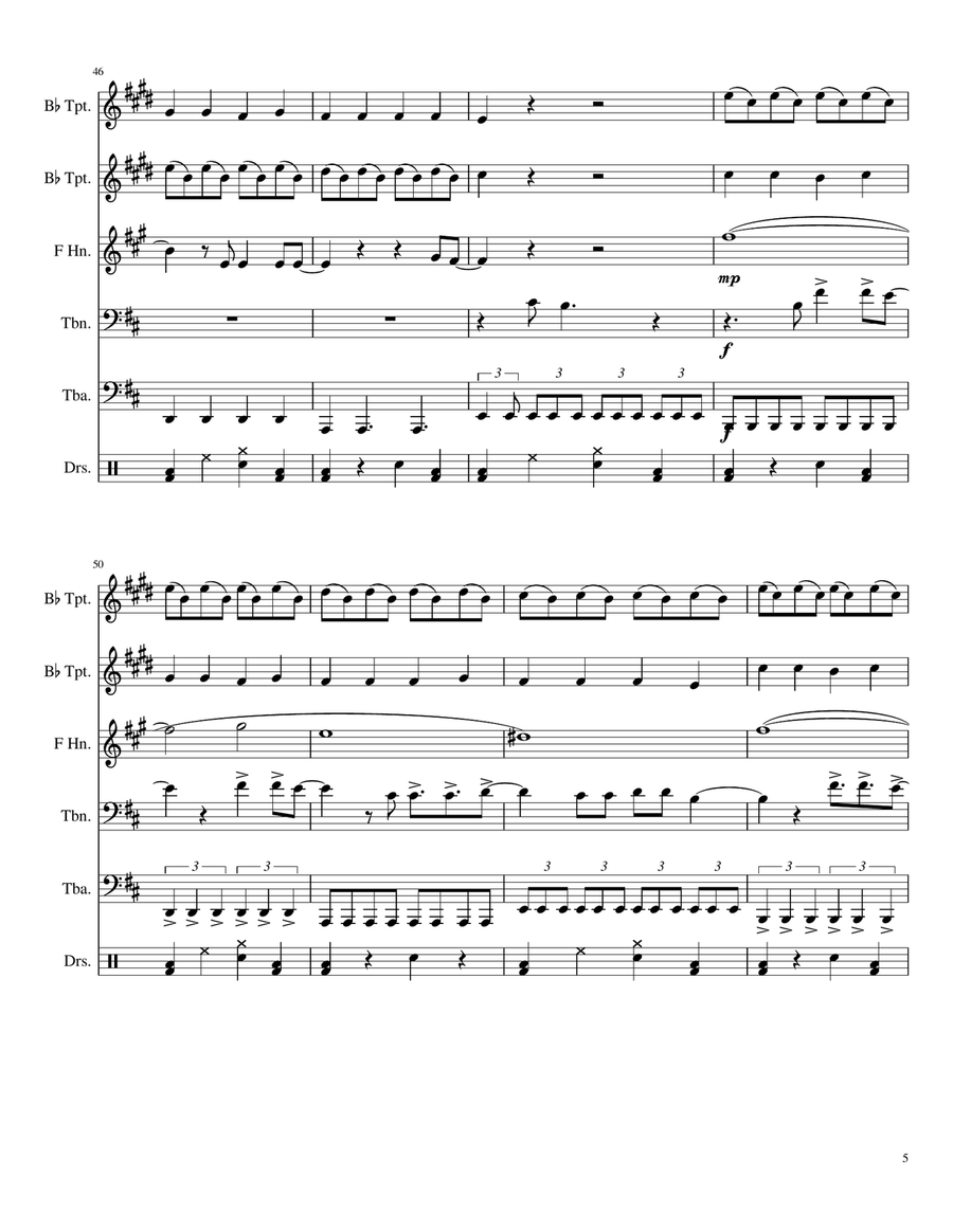 Radioactive Brass Quintet scores gallery preview page 5