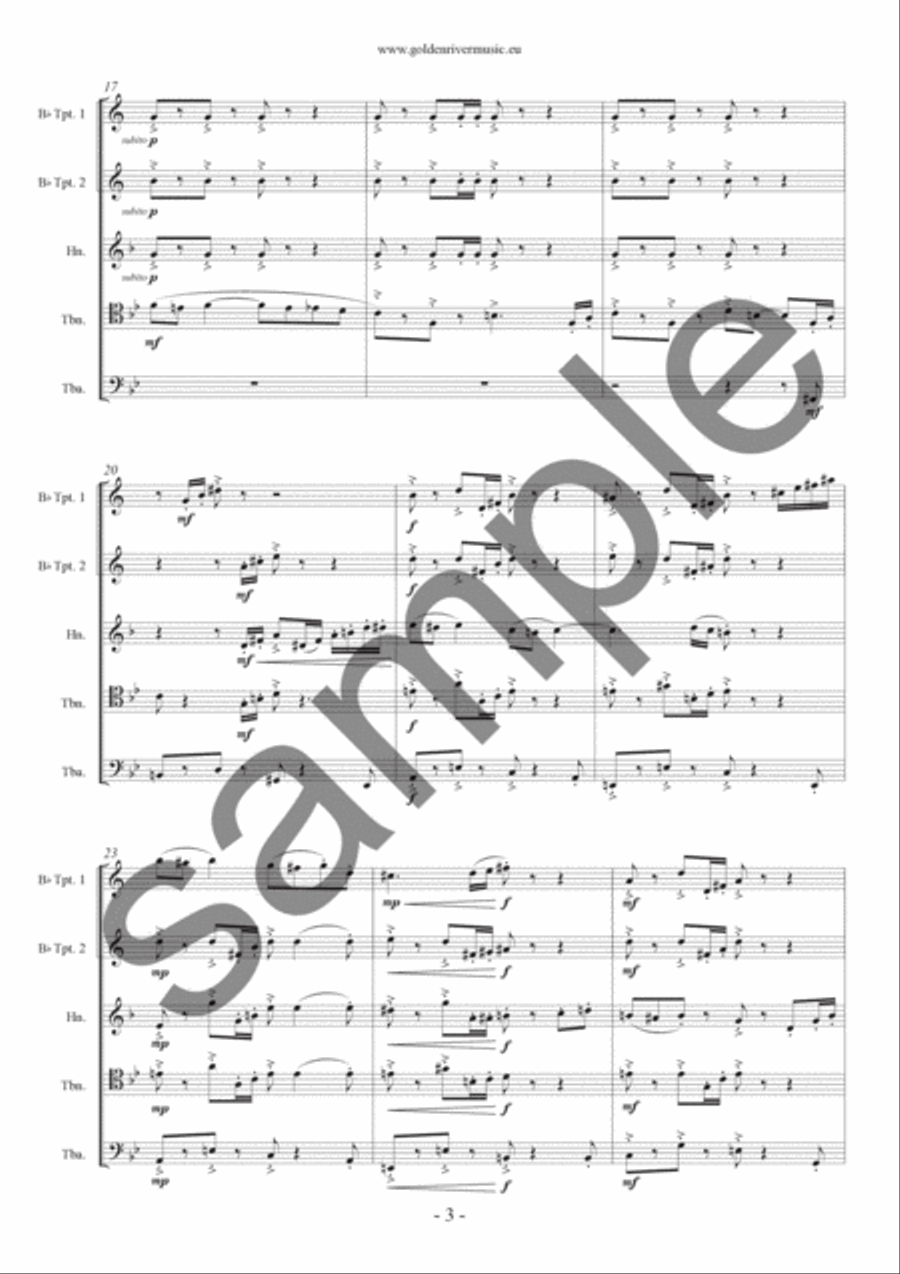 The Tea-Time Tango Brass Quintet scores gallery preview page 4