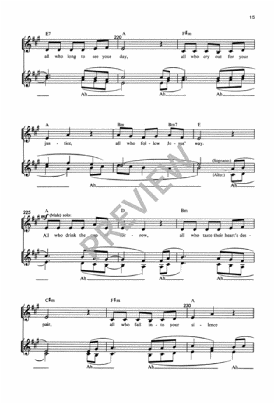 Tableprayer: God of Life and of the Living Unison Choir scores gallery preview page 16