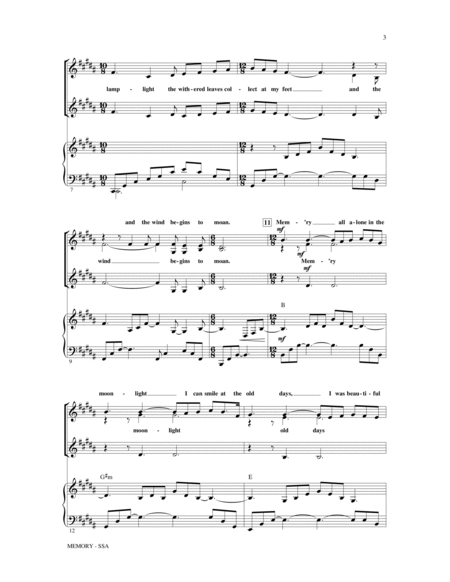 Memory (from Cats) (arr. Ed Lojeski)