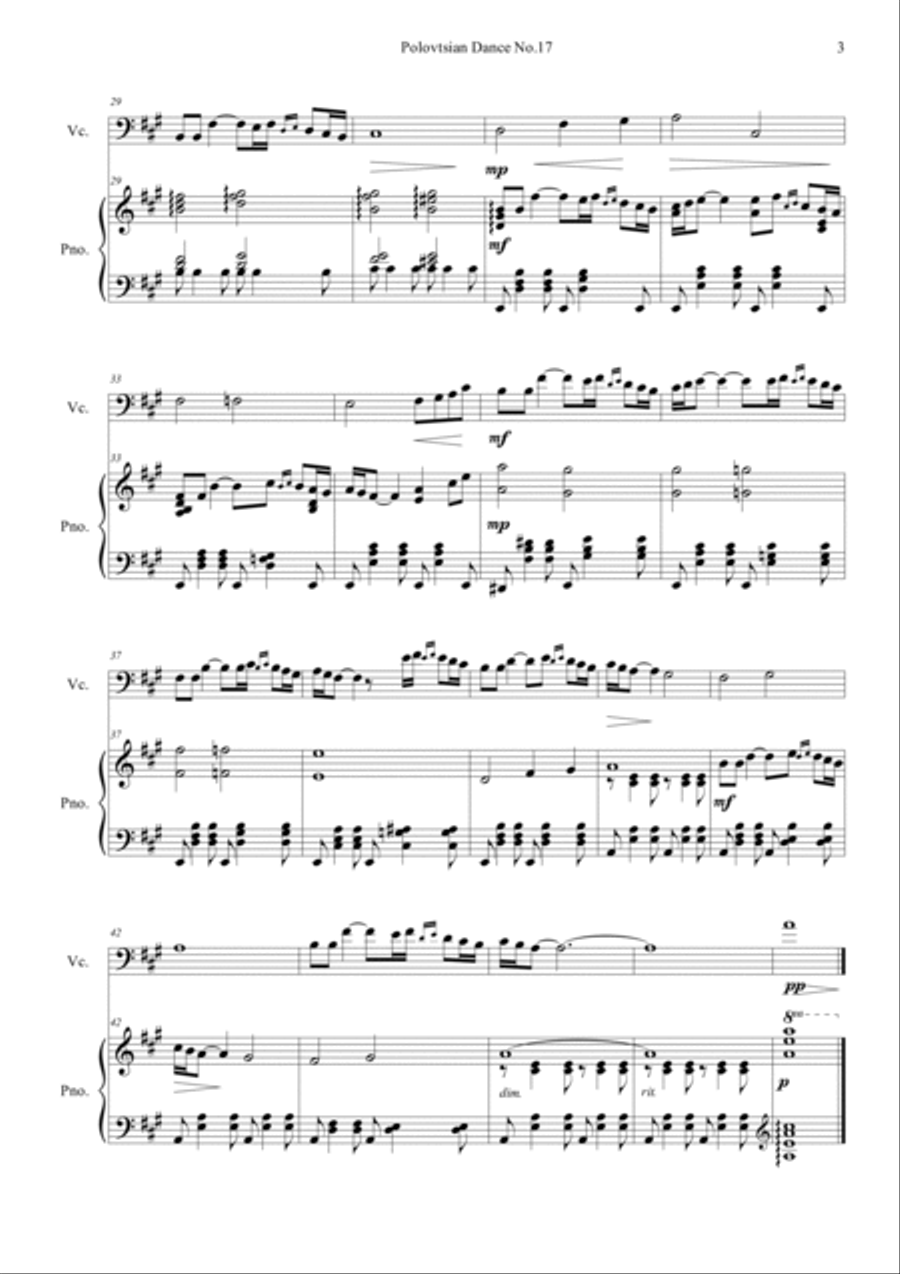 Polovtsian Dance No.17 Polovtsian Dance No.17 Piano scores gallery preview page 3