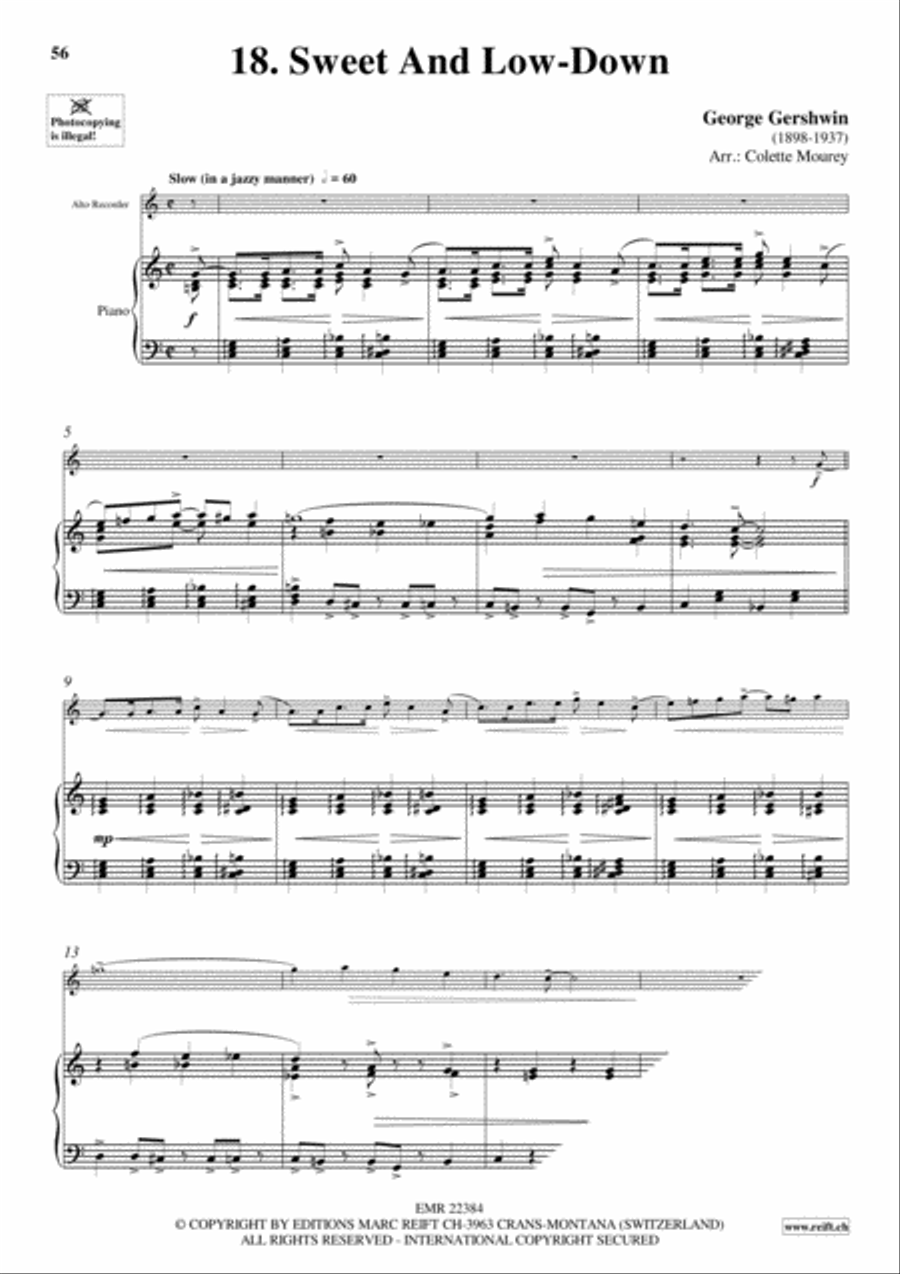 Gershwin 20 Greatest Hits Alto Recorder scores gallery preview page 20