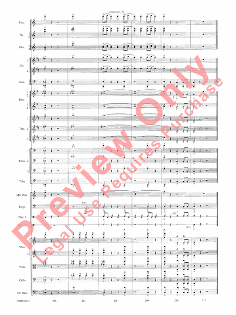 My Fair Lady (Medley) Full Orchestra scores gallery preview page 36