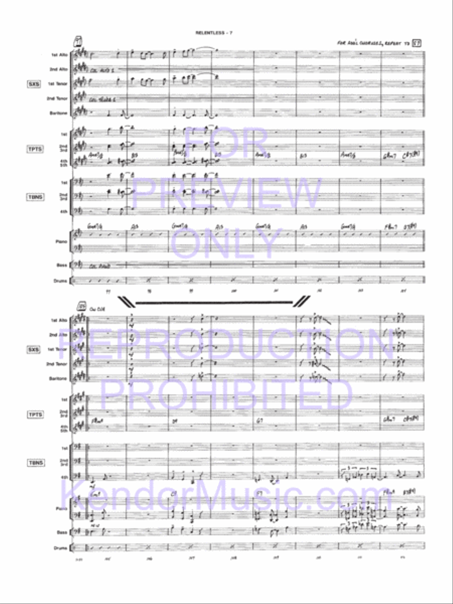 Relentless Relentless Jazz Ensemble scores gallery preview page 8