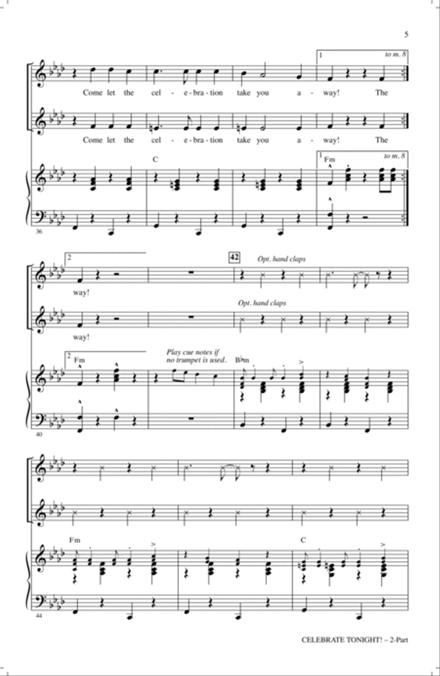 Celebrate Tonight! 2-Part scores gallery preview page 4