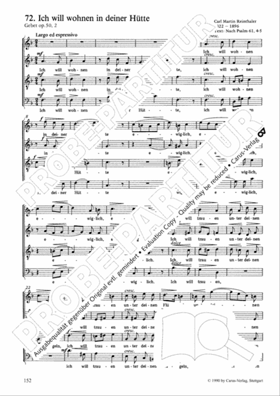 Geistliches Chorbuch der Romantik Choir scores gallery preview page 153