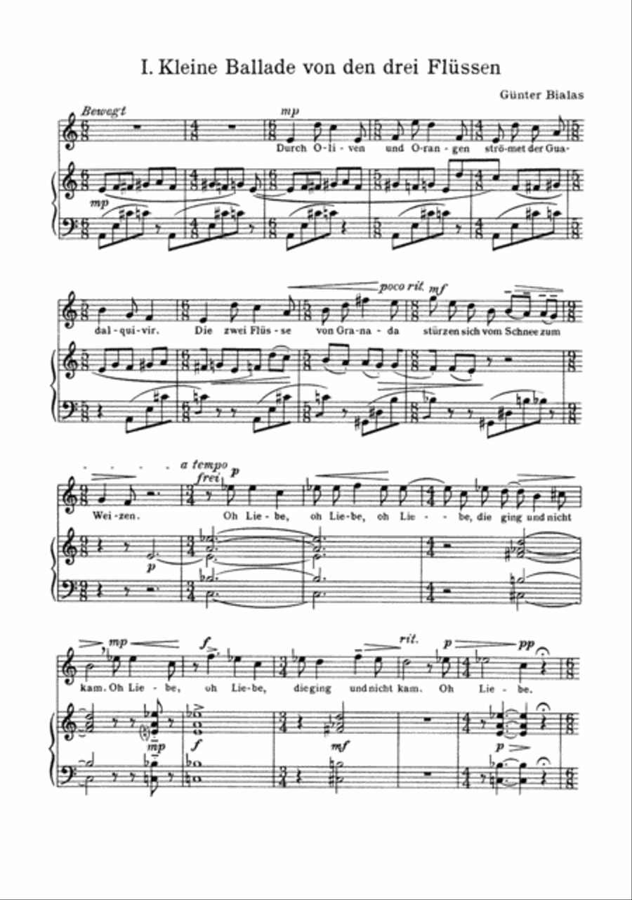Lieder und Balladen nach Gedichten von Federicio Garcia Lorca for Soprano and Piano Soprano Voice scores gallery preview page 2