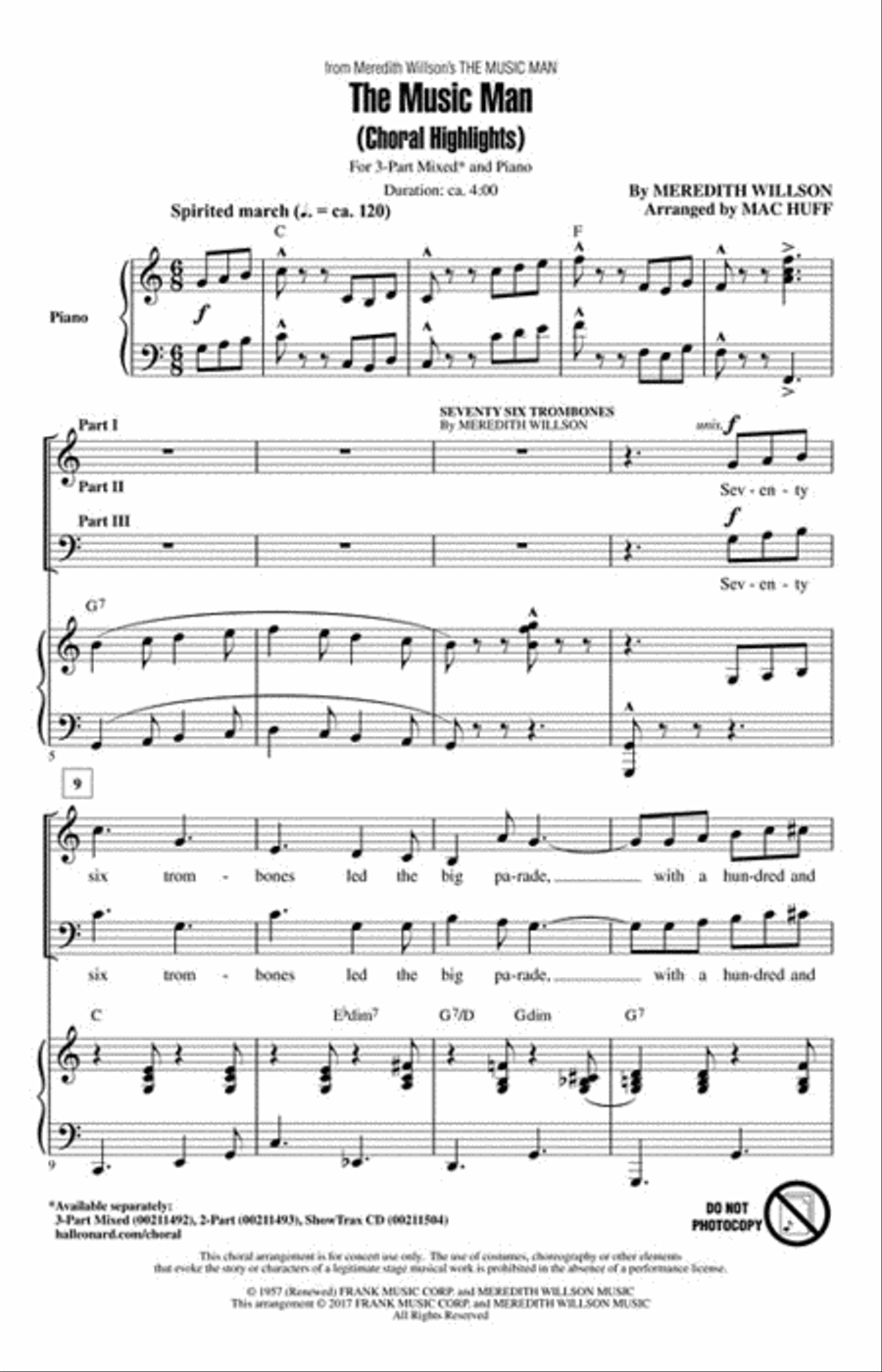 <br>Sheet music extract