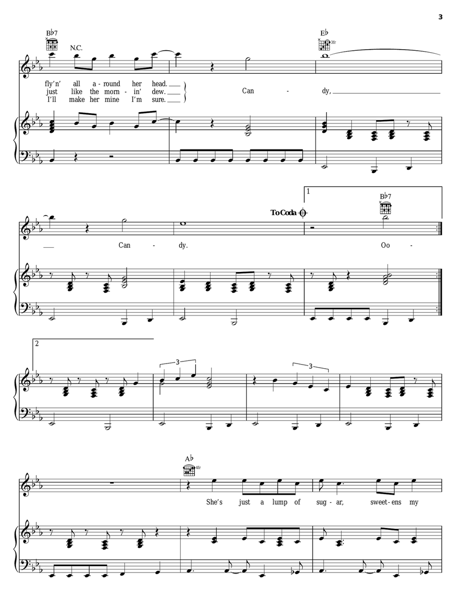Candy Piano, Vocal, Guitar scores gallery preview page 3