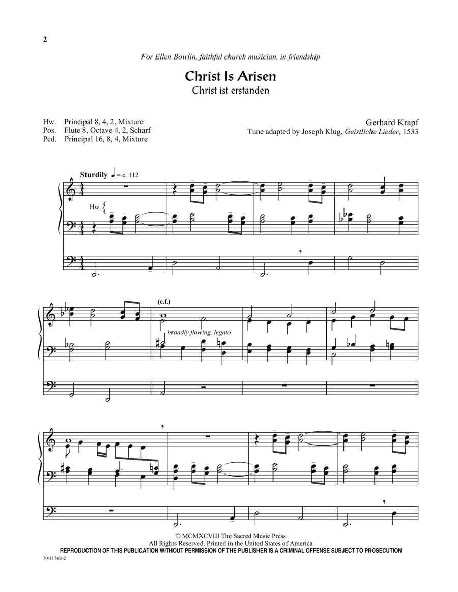 Hymn Meditations for Organ, Vol. 2 (Digital Download) Organ scores gallery preview page 1