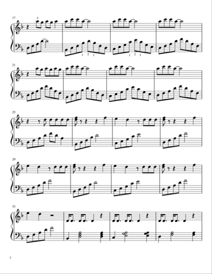 Fake Love Piano Solo scores gallery preview page 2