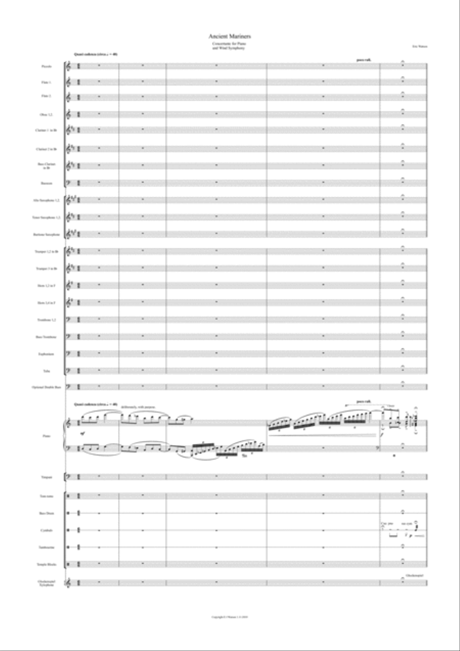 Ancient Mariners Ancient Mariners Concert Band scores gallery preview page 1