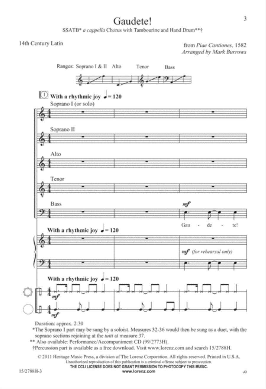 Gaudete! SSATB scores gallery preview page 4
