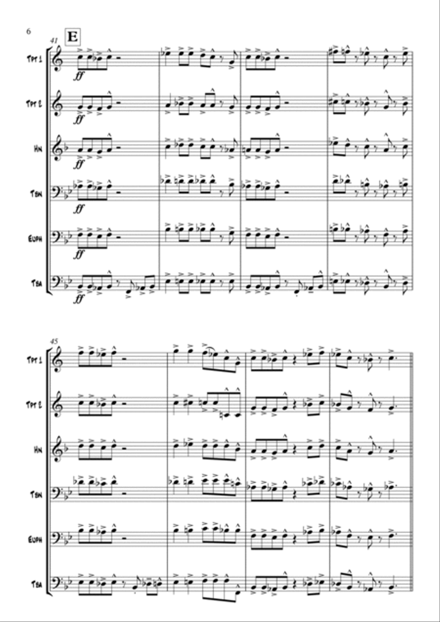Watermelon Man Brass Ensemble scores gallery preview page 6