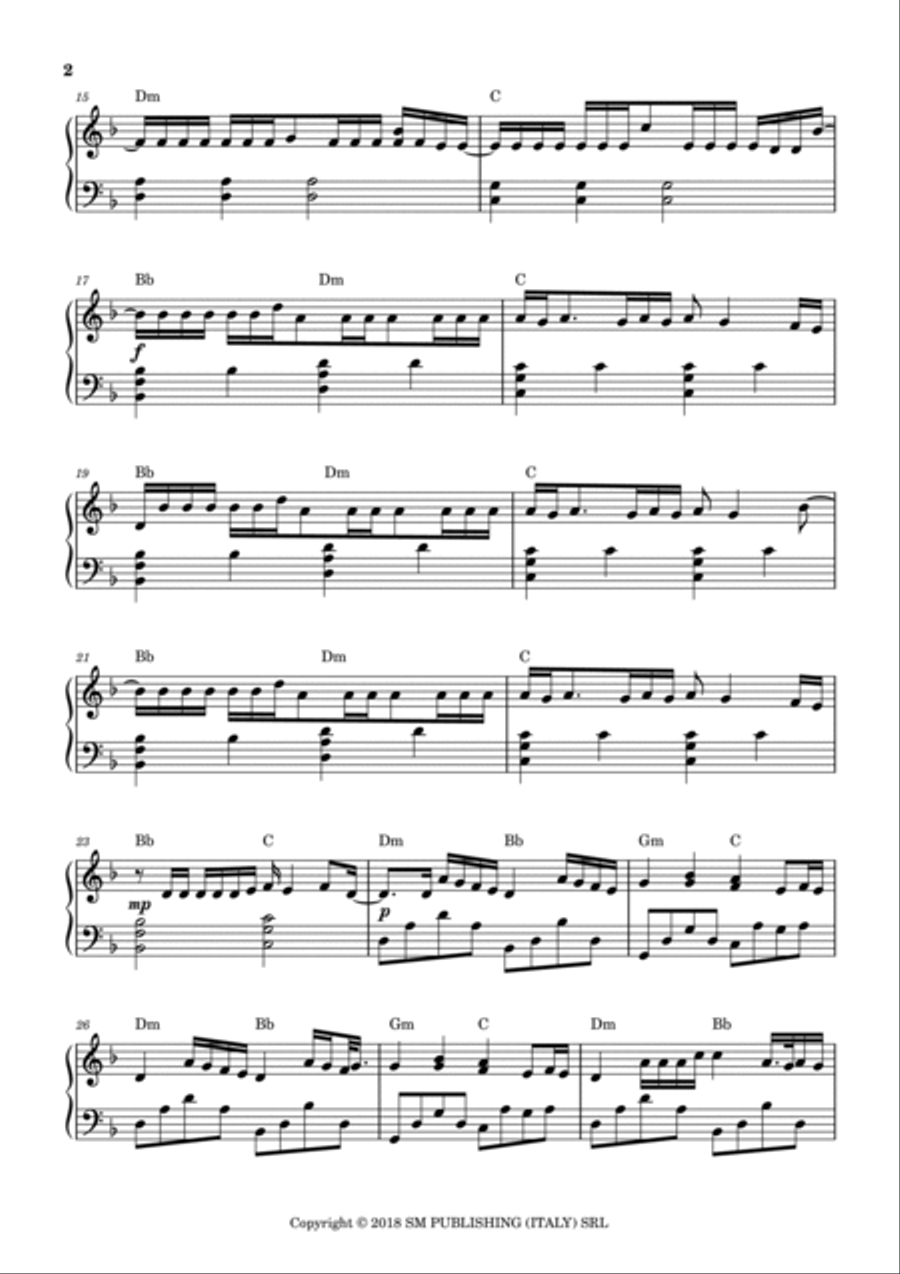 Le Parole Lontane Piano, Vocal, Guitar scores gallery preview page 2