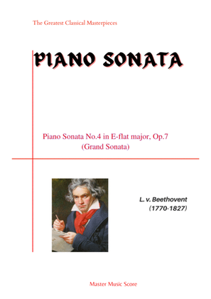 Book cover for Beethoven-Piano Sonata No.4 in E♭ major, Op.7 (Grand Sonata)