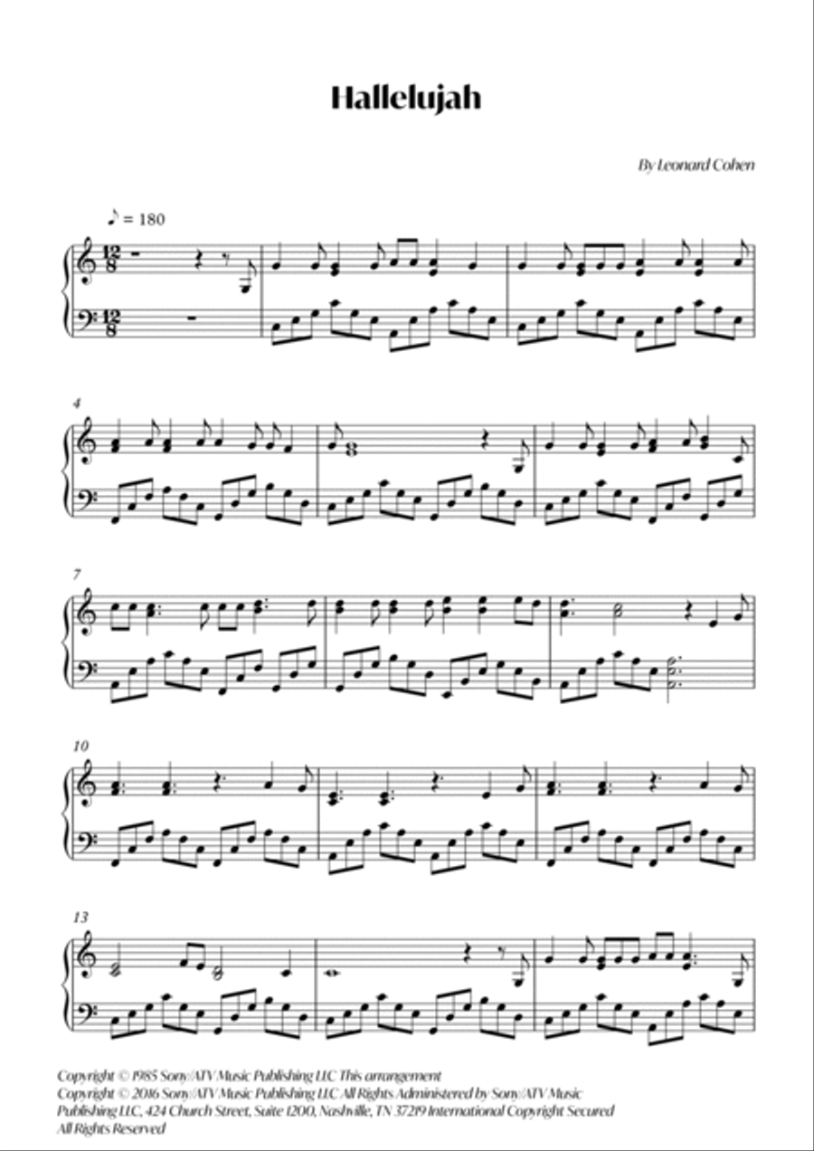 Hallelujah Voice scores gallery preview page 2
