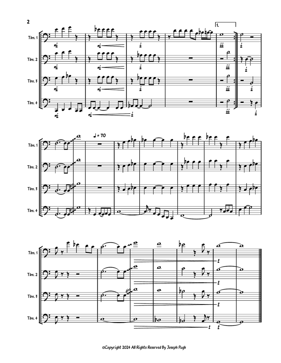 I've Got To Walk That Lonesome Road Trombone Solo scores gallery preview page 2
