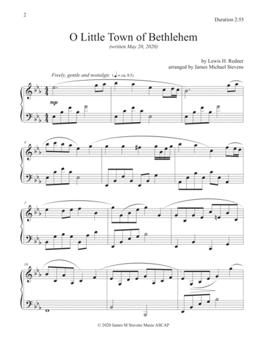 O Little Town of Bethlehem - Quiet Christmas Piano image number null