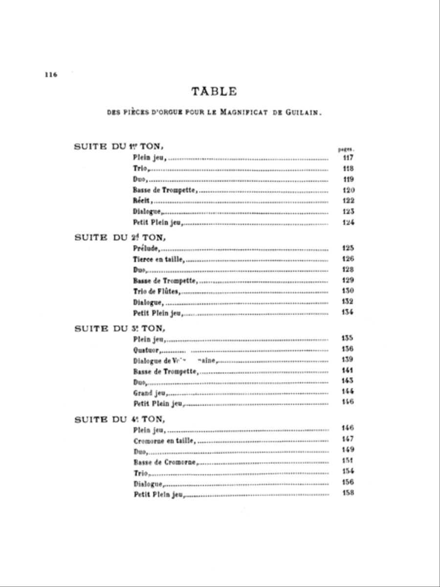 Suites of the 1st to 4th Tone