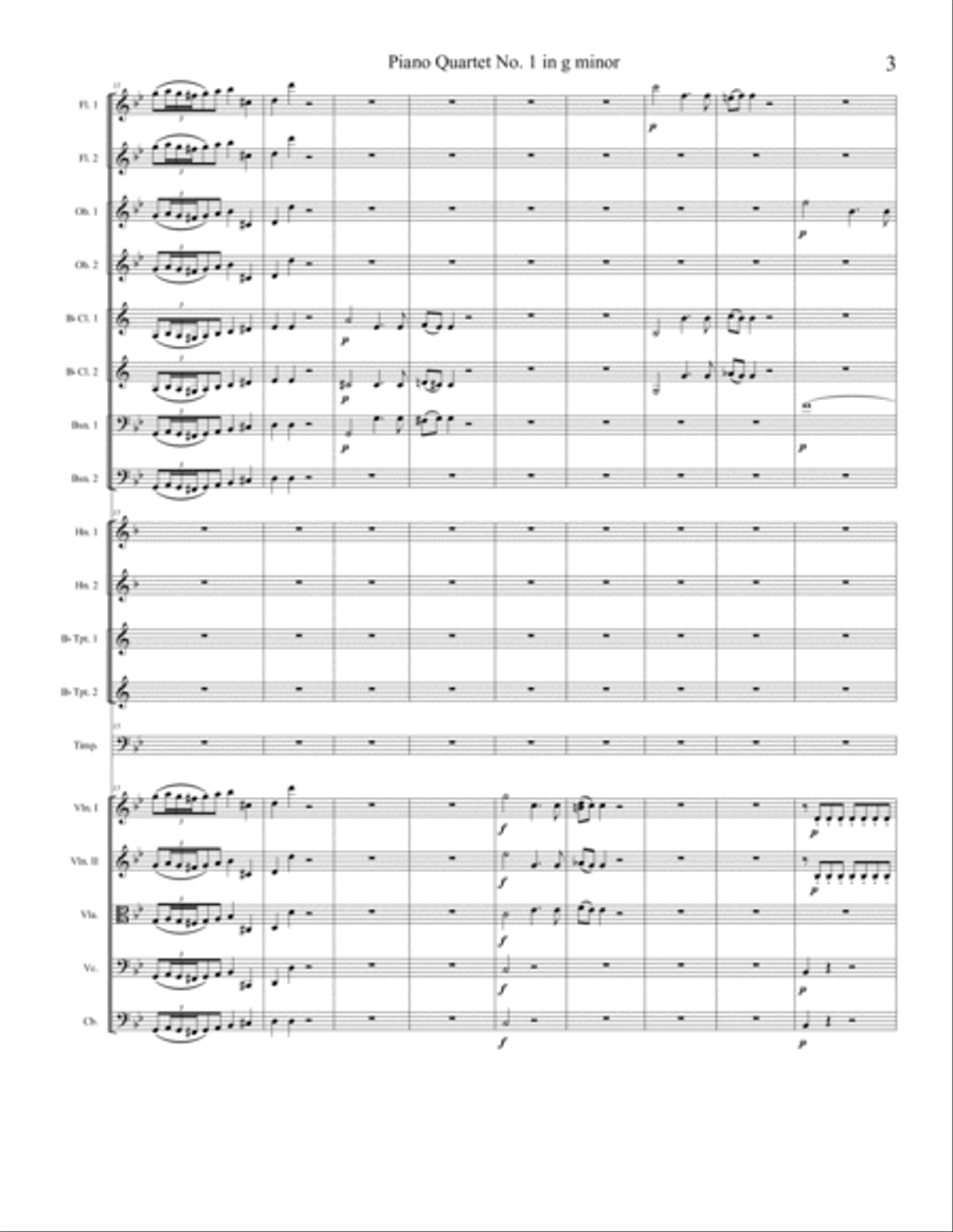 Piano Quartet No. 1 in g minor, Movement 1 Piano Quartet scores gallery preview page 3