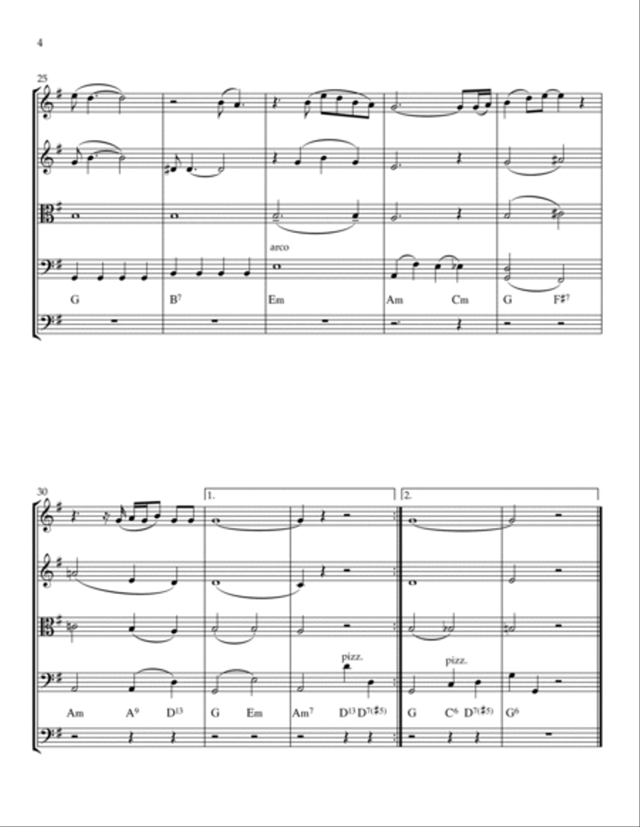 Georgia On My Mind String Quintet scores gallery preview page 6
