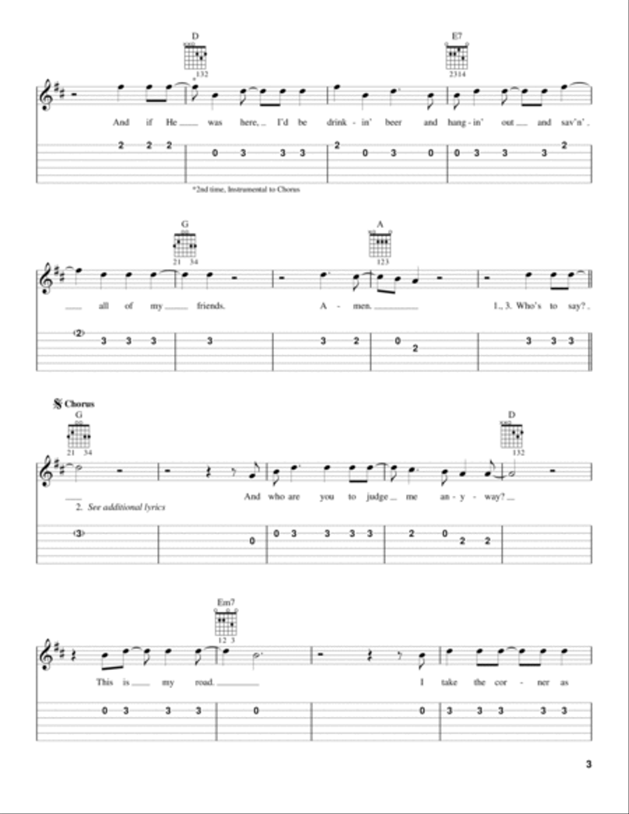 Who's To Say Who's To Say Electric Guitar scores gallery preview page 3