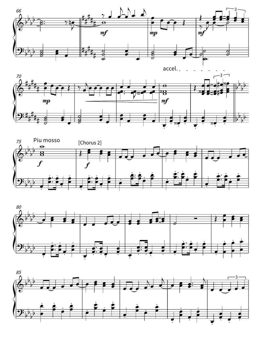 Ich War Noch Niemals In New York Piano Solo scores gallery preview page 4