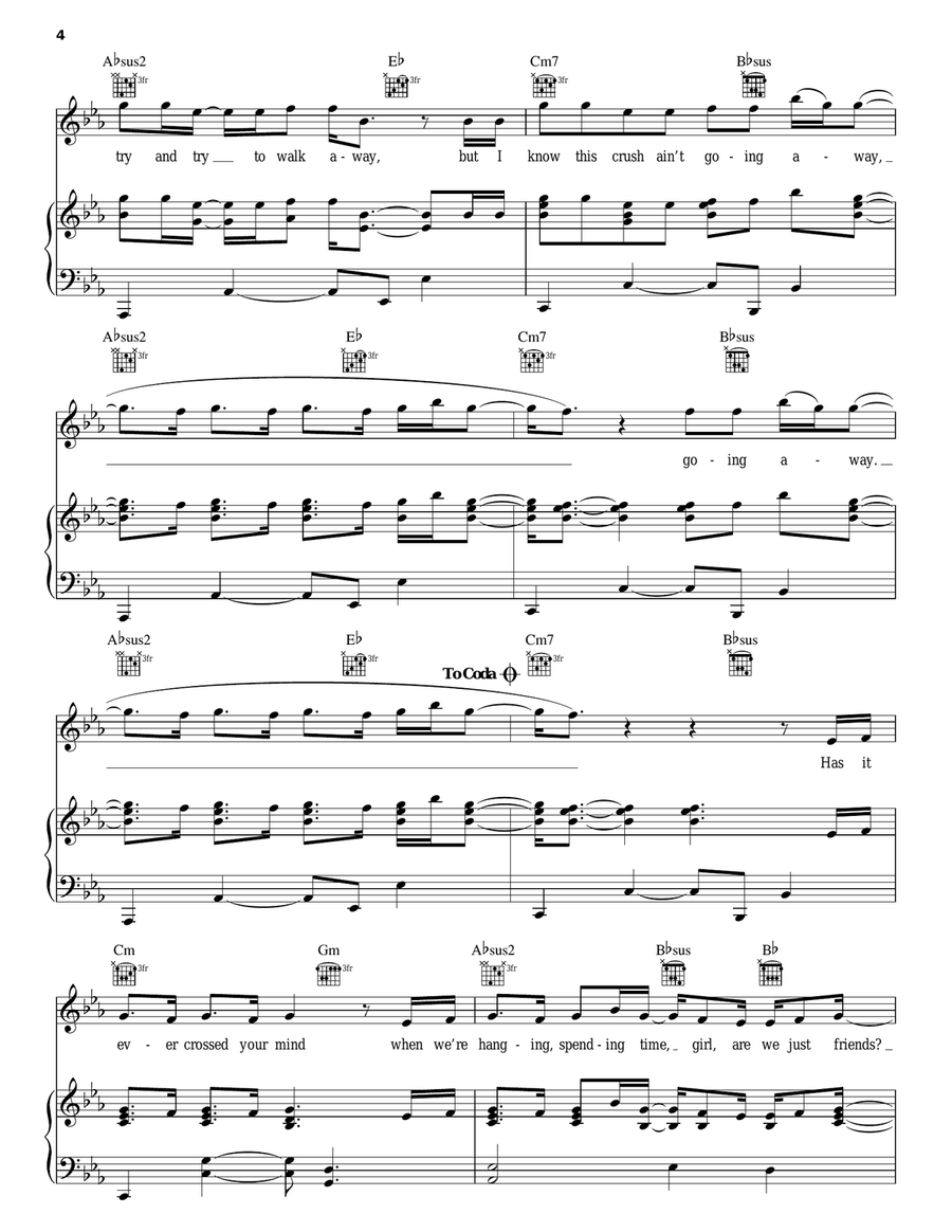 Crush Crush Piano, Vocal, Guitar scores gallery preview page 4