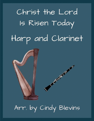 Book cover for Christ the Lord is Risen Today, for Harp and Clarinet