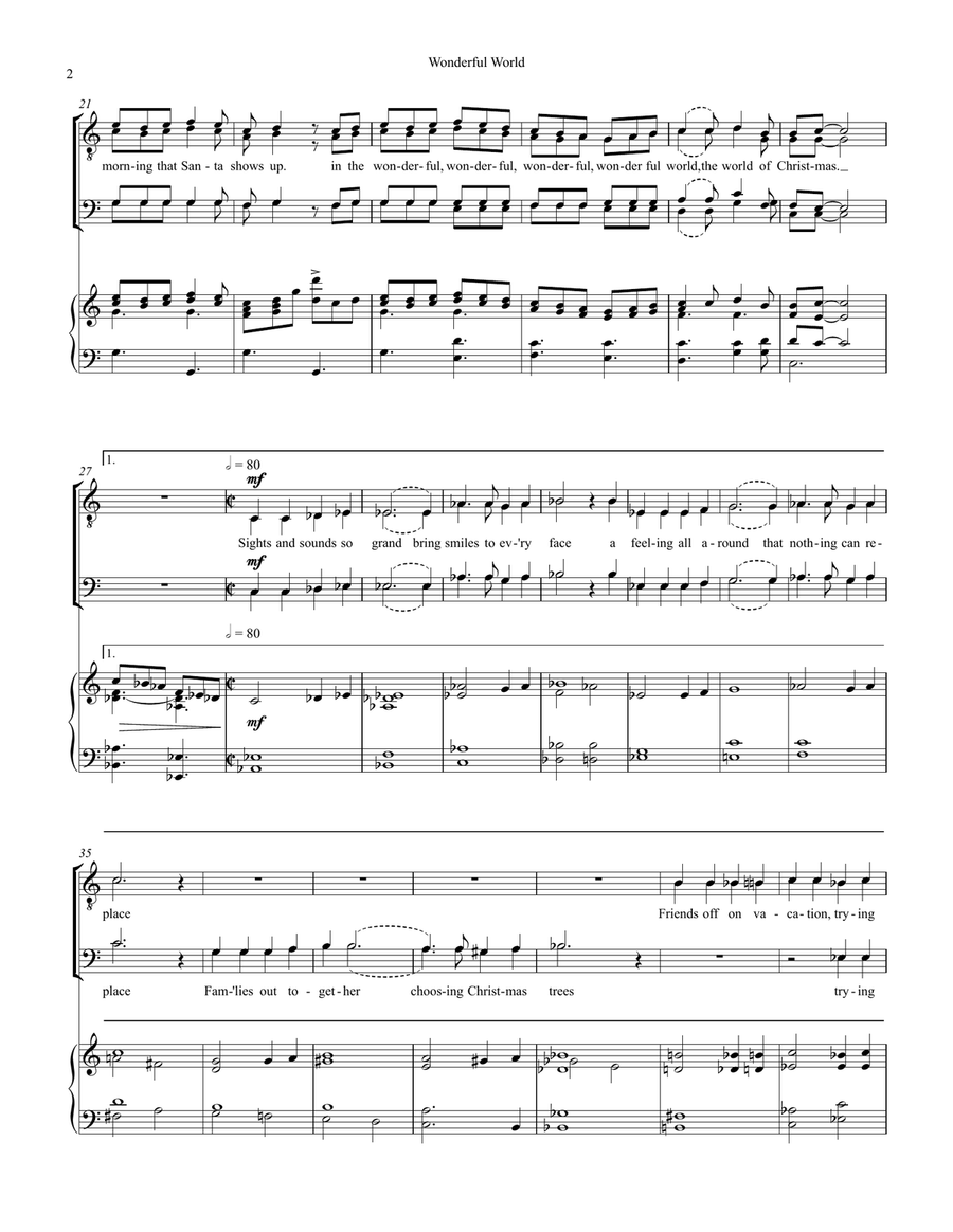The Wonderful World of Christmas (Standard Version) Choir scores gallery preview page 2