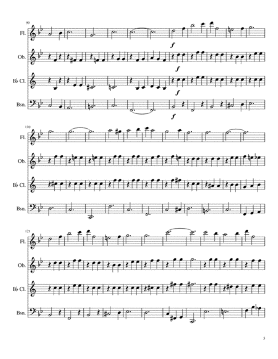 Let Me Call You Sweetheart for Woodwind Quartet Woodwind Quartet scores gallery preview page 5