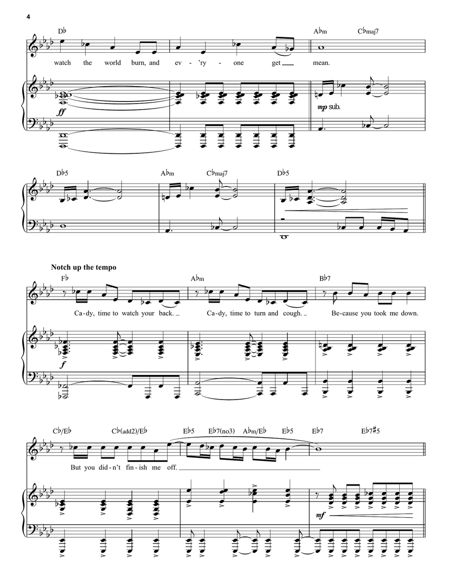 World Burn (from Mean Girls: The Broadway Musical) Voice scores gallery preview page 4
