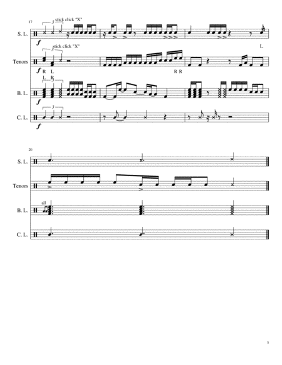 Scaled Sticks Drum Set scores gallery preview page 3