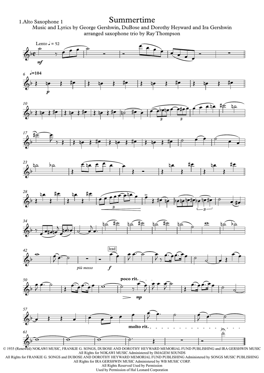Summertime Woodwind Trio scores gallery preview page 3