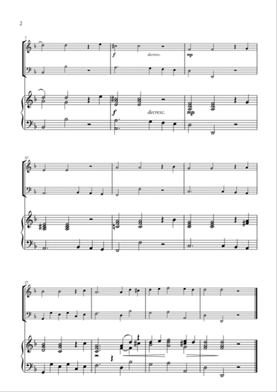 G. F. Haendel - Sarabande for Violin, Cello and Piano Piano Trio scores gallery preview page 2