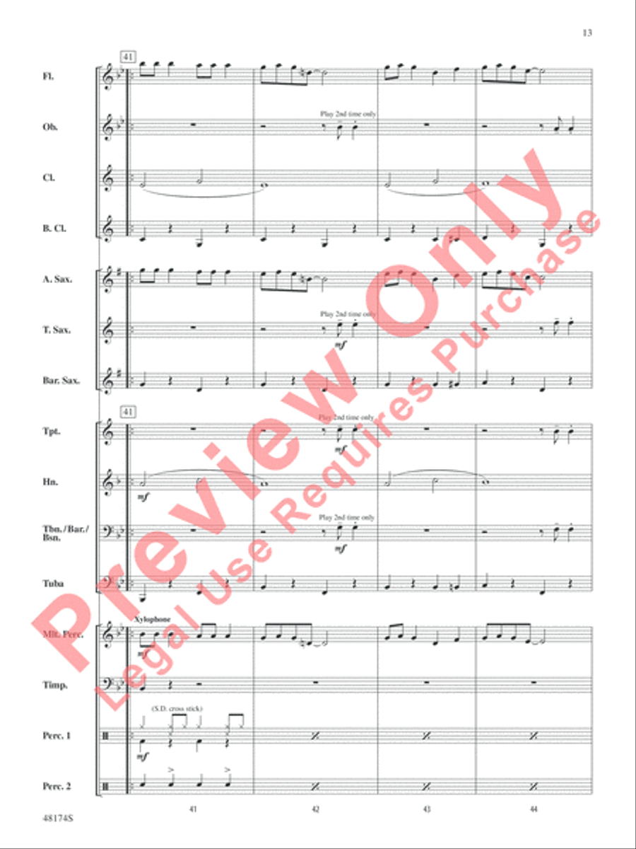 Swingin' Wonderland Concert Band scores gallery preview page 14