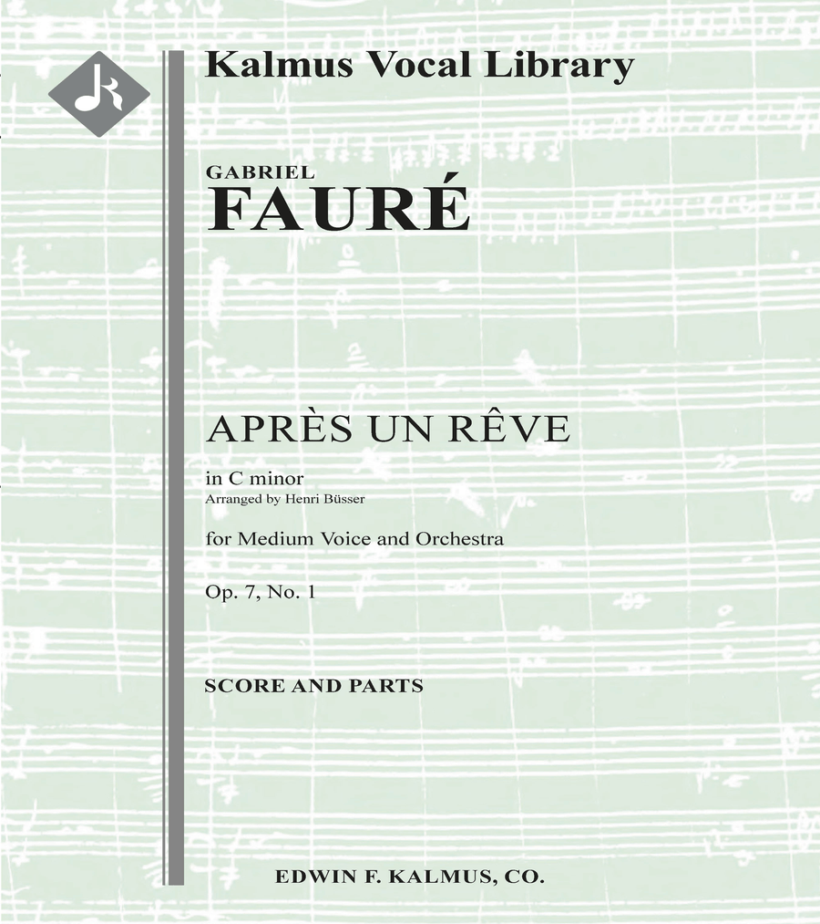 Apres un Reve, Op. 7, No. 1 Orchestra scores gallery preview page 1